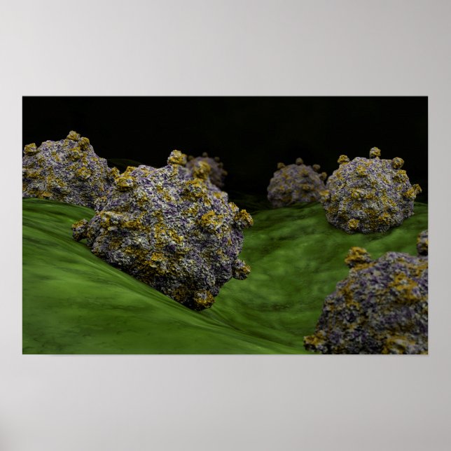 Póster Imagem Conceitual Do Coxsackievírus 1 (Frente)