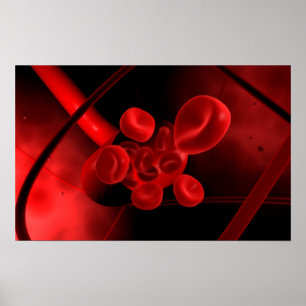 Póster Imagem conceptual de um vaso sanguíneo