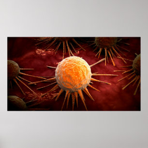 Póster Imagem conceptual do vírus 1 do cancer