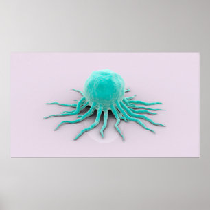 Poster Imagem conceptual do vírus 2 do cancer