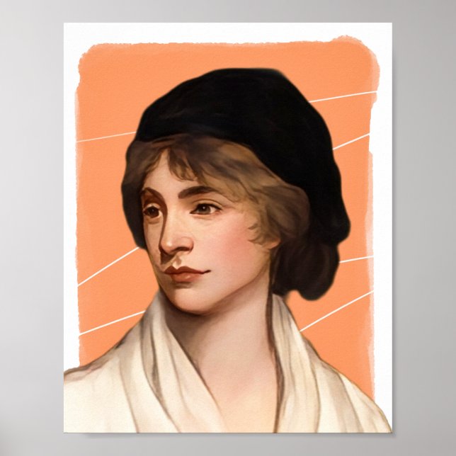 Poster Imagem da escritora britânica Mary Wollstonecraft (Frente)