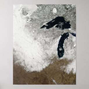 Póster imagem da Verdadeiro-cor da neve