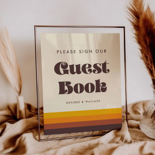 Poster Imagem da Vintage dos anos 60 Assinar nosso sinal