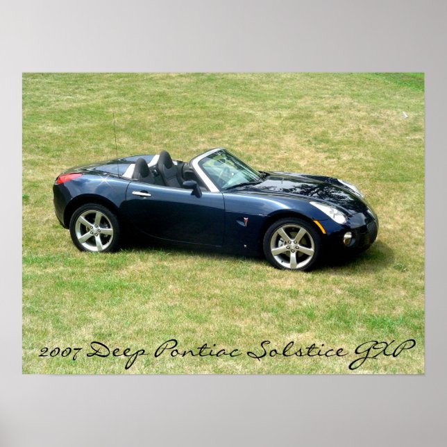 Póster Imagem de 2007 Deep Blue Pontiac Solstice GXP (Frente)