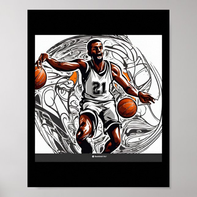 Poster Imagem de Basquete (Frente)