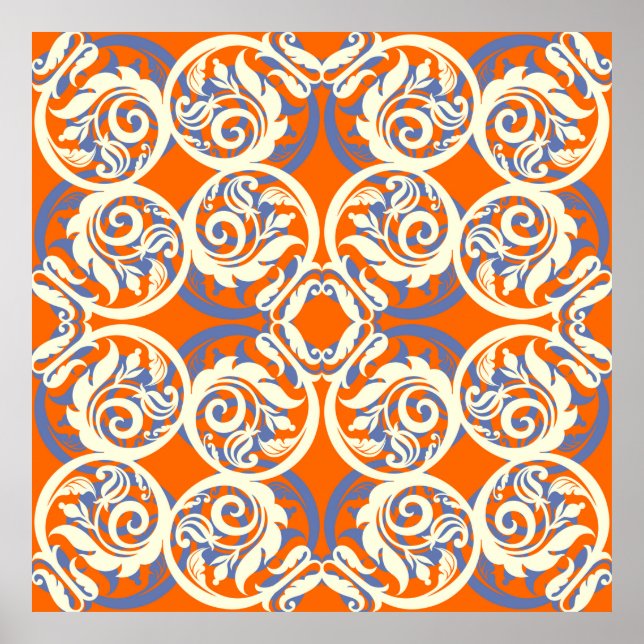 Poster Imagem de belos antecedentes, padrão sem descontin (Frente)