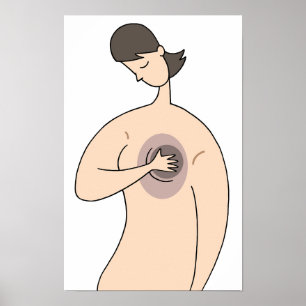 Poster Imagem de conscientização sobre o câncer de mama.