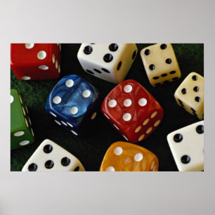 Póster Imagem de dados coloridos