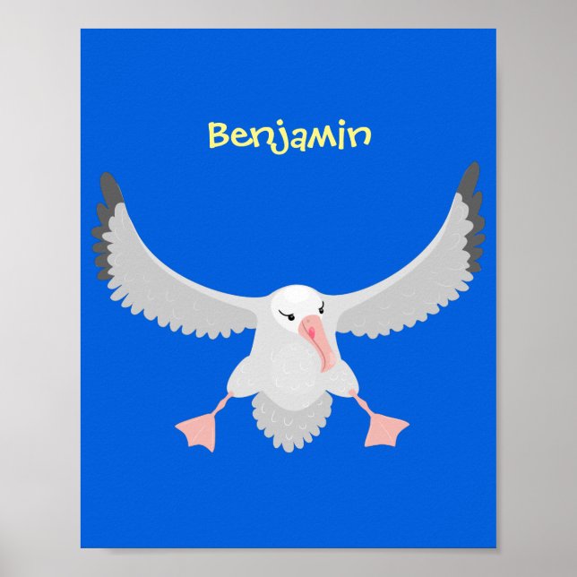 Poster Imagem de desenho animado de aves voadoras de alba (Frente)