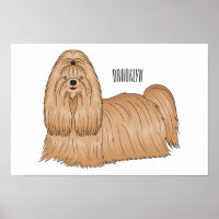 Imagem de desenho animado de cabelos longos Shih t