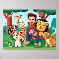 Imagem de desenho animado Os animais bonitos da Me