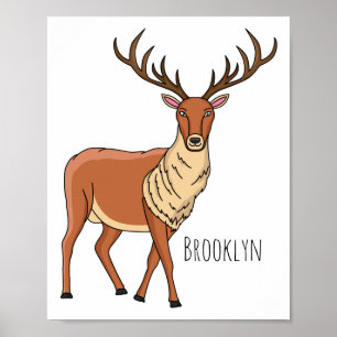 Poster Imagem de desenho de Reindeer