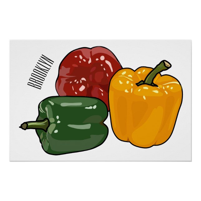 Póster Imagem de desenho em Capsicum (Frente)