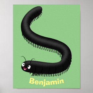 Poster Imagem de desenho em forma de milipede