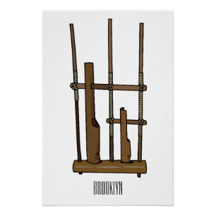 Póster Imagem de desenhos angklung