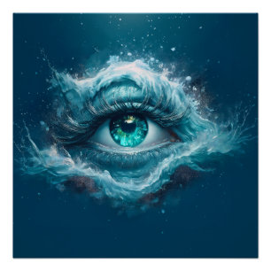 Póster Imagem de Fantasia - Olhos Azuis Antigos