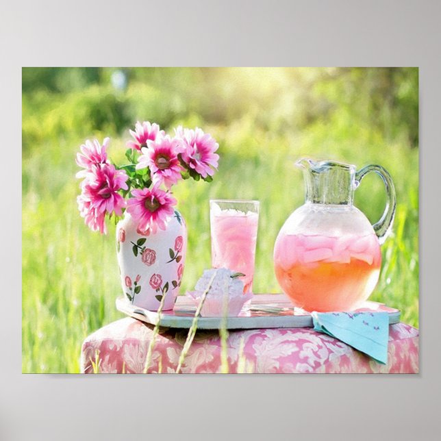 Poster Imagem de limonada rosa (Frente)