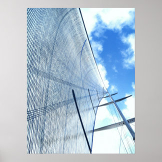 Póster Imagem de Navegação Jib Sail e Mast