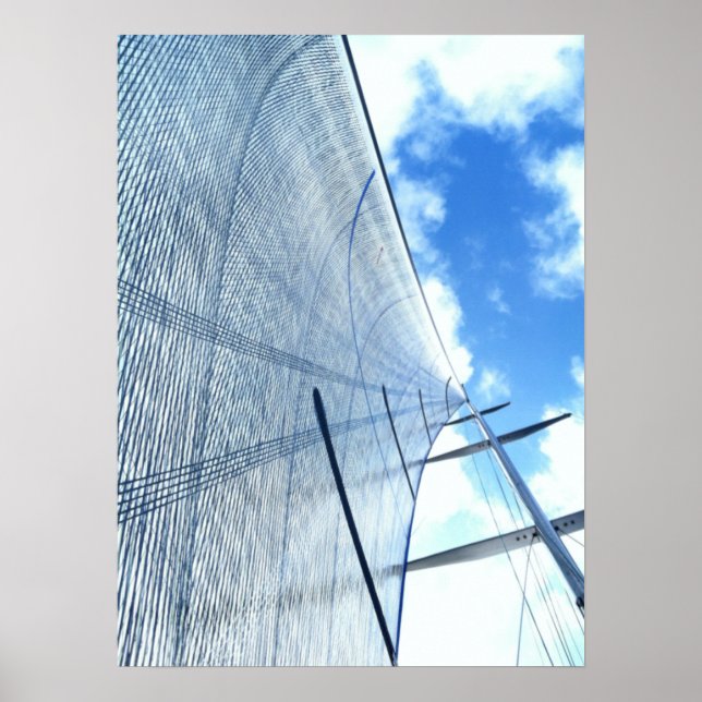 Póster Imagem de Navegação Jib Sail e Mast (Frente)