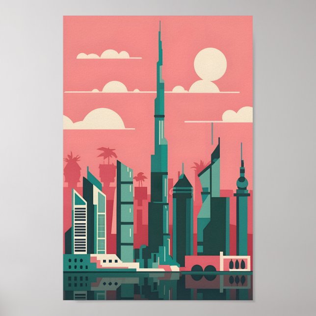 Poster Imagem de Paisagem de Dubai Elegance 4K (Frente)