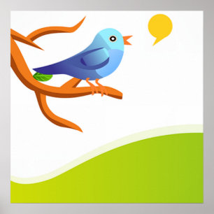 Póster imagem de passarinho