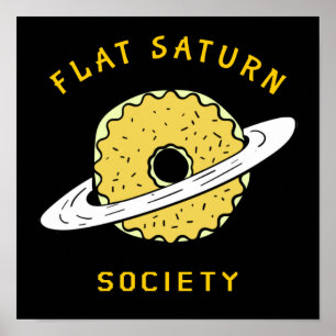 Poster Imagem de Rosquinha da Sociedade de Saturno Funny 