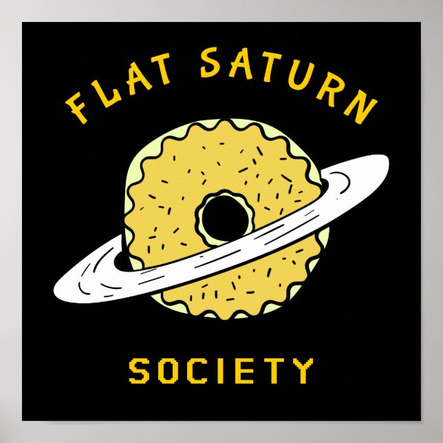 Poster Imagem de Rosquinha da Sociedade Flat Saturn Engra (Frente)