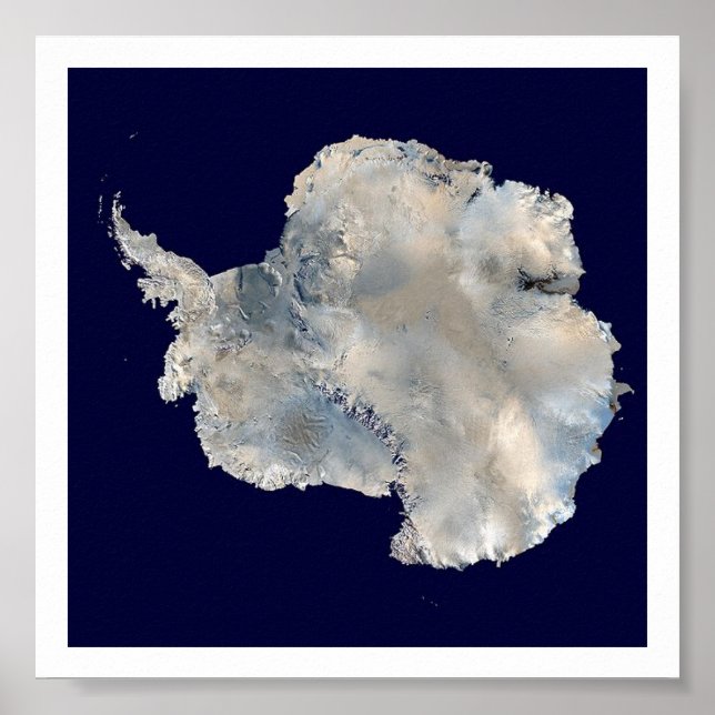 Poster Imagem de Satélite Antártica (Frente)