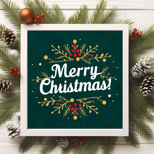 Póster Imagem de Tipografia de Manuscrito de Feliz Natal (Criador carregado)