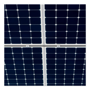 Póster Imagem de um painel de energias solares engraçado