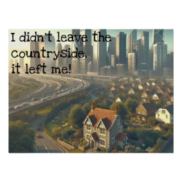 Póster Imagem de uma cabana bonita com uma cidade próxima