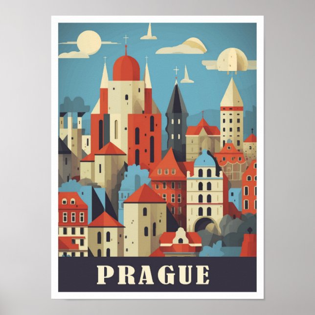 Poster Imagem de Viagem de Arte Checa de Praga (Frente)