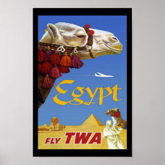 Póster Imagem de Viagem Retro Vintage Egito