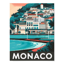 Imagem de Viagens vintage de arte Mônaco