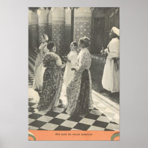 Póster Imagem de vintagem de réplica, Marraquexe, Maroc