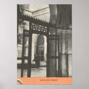 Póster Imagem de vintagem de réplica, Marraquexe, Maroc