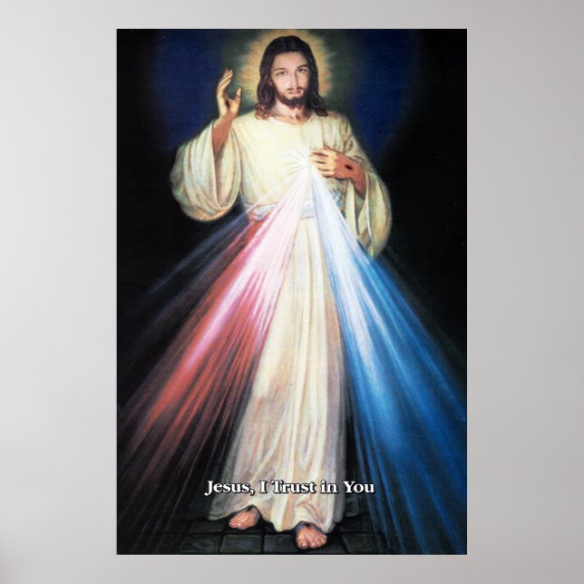 Póster Imagem Devocional do Compaixão divino. (Frente)
