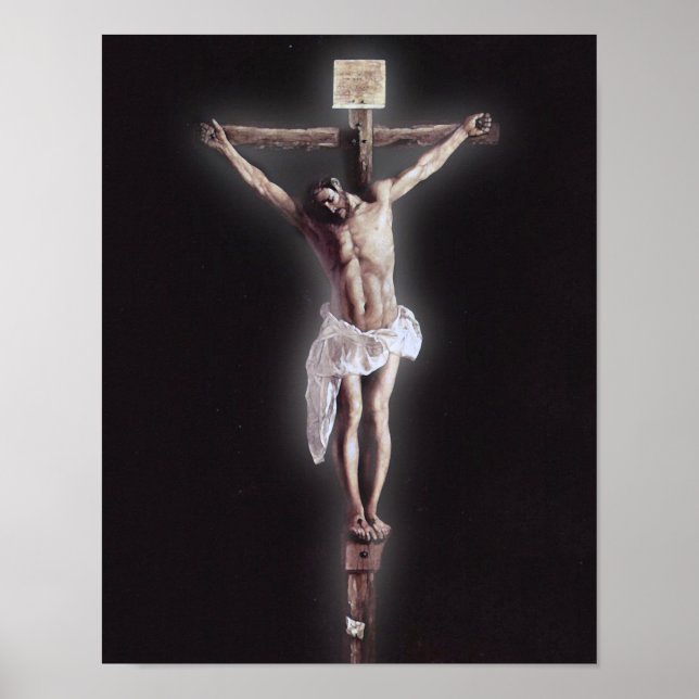 Póster Imagem Devotiva Crucificada do Cristo de Jesus (Frente)