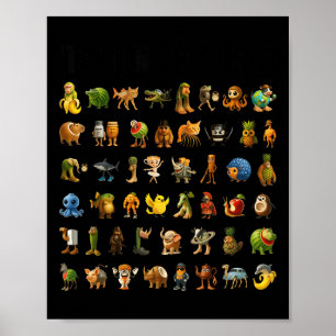 Poster Imagem do Brainrot Gen-z Memória Engraçado Cristo 