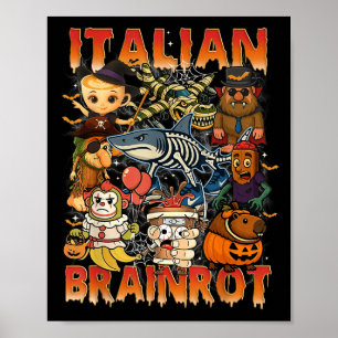 Poster Imagem do Brainrot Italiano Halloween C