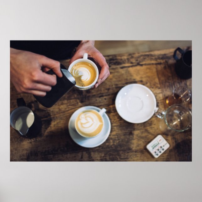 Póster Imagem do café Barista (Frente)