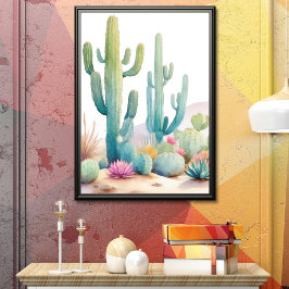 Poster Imagem do Deserto de Aquarela