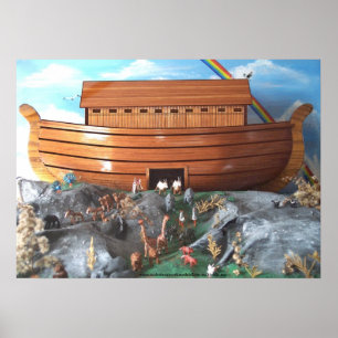 Póster Imagem do Diorama da arca de Noahs