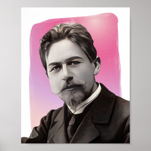 Poster Imagem do dramaturgo russo Anton Chekhov