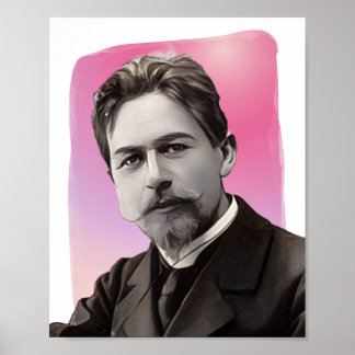 Poster Imagem do dramaturgo russo Anton Chekhov