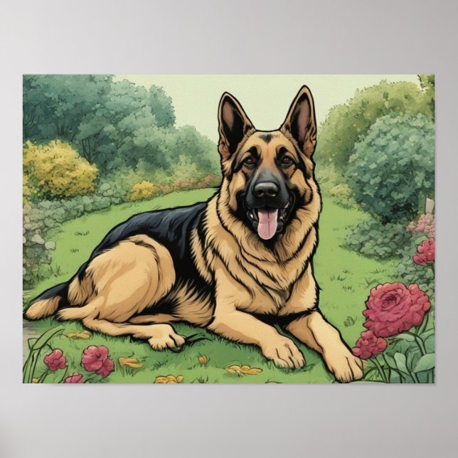 Poster imagem do german shepherd (Frente)