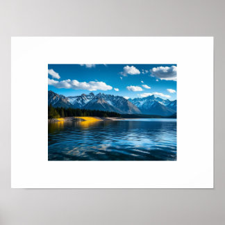 Poster imagem do lago de montanha