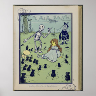 Póster Imagem do livro de crianças de mágico de Oz da