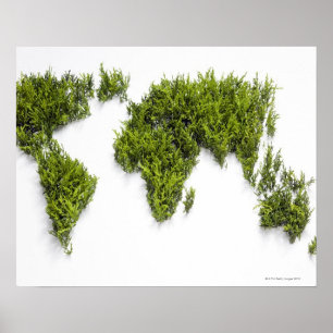 Póster imagem do mapa do mundo