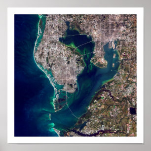 Poster Imagem do satélite de Tampa Bay